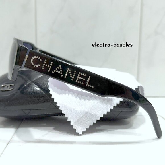 Chanel 5060B Black Swarovski Limited Edition Sunglasses - Picture 1 of 14